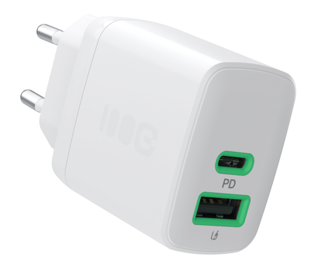 Green Cell PowerSource Duo30 30W USB-C USB-A Power Delivery biały - 1528925 - zdjęcie